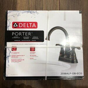 Delta Porter 2-Handle Centerset Bathroom Faucet Oil Rubbed Bronze Monoblock